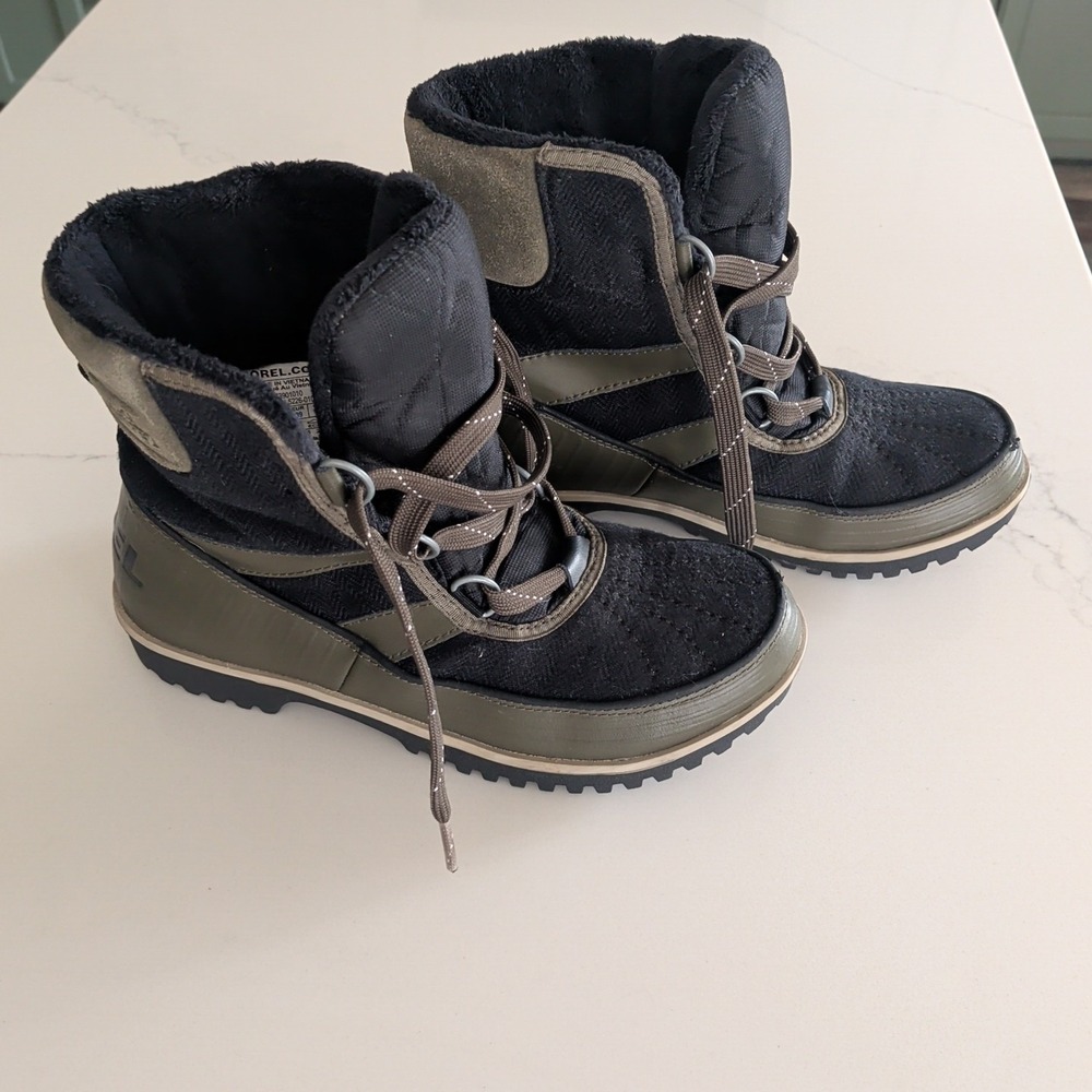 Sorel Women's Waterproof Winter Boots Black US 8 240mm Warm Comfortable